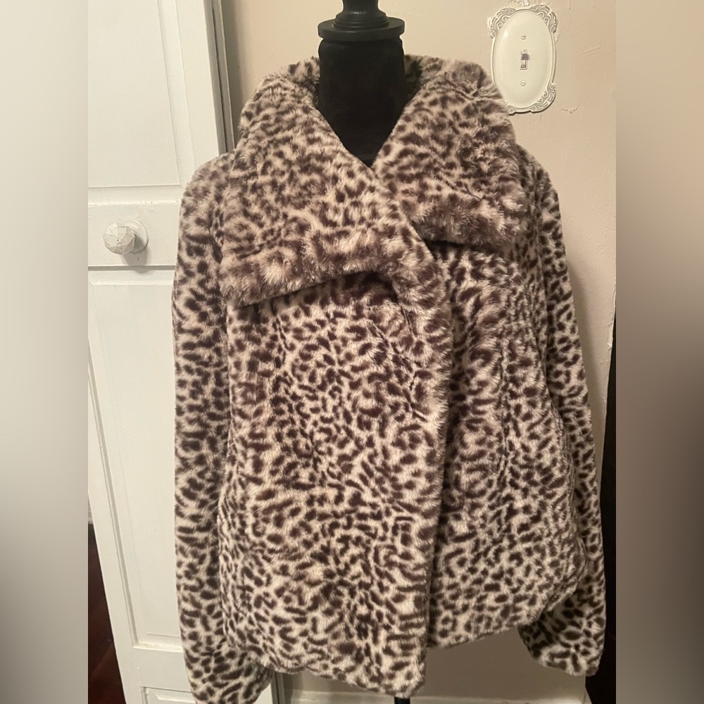 Band of Gypsies Animal Print Teddy Jacket